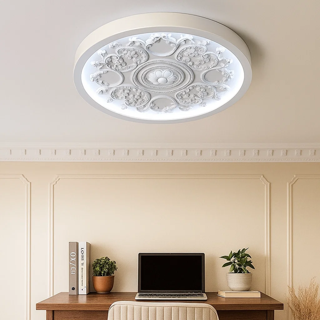 GlowMira | Moderne Harz-Deckenlampe mit variabler Lichtfarbe