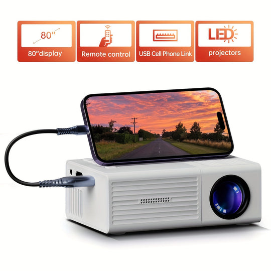 VisionMax | Mini Beamer – 3000 Lumen, Portable & Heimkino