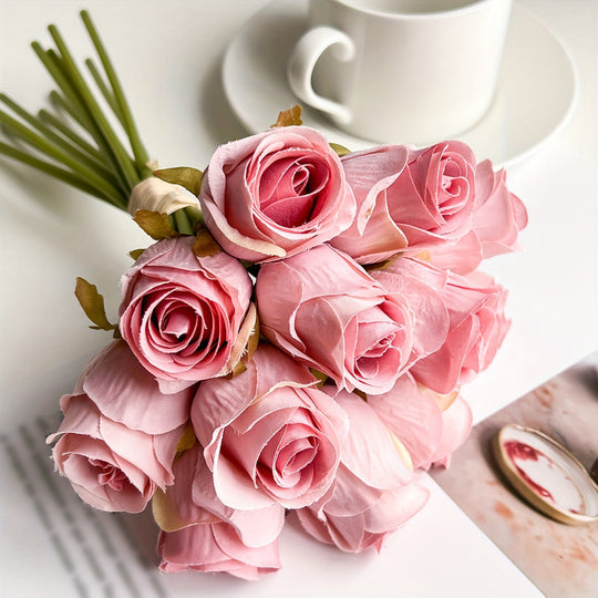FloraJoy | Fake Rosenstrauß – Ästhetische Raumdeko & Hochzeit