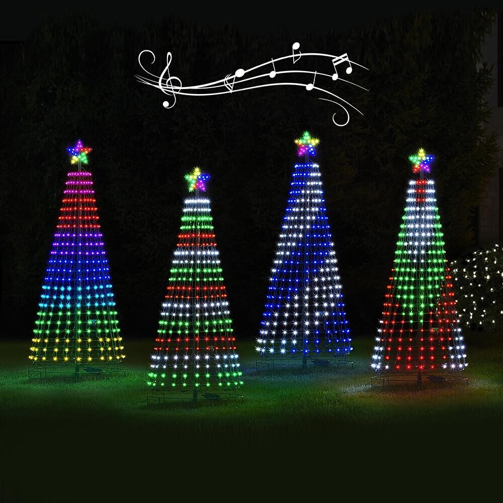 XmasRay | Multicolor LED Animierte Außen Weihnachtsbaum Lichtshow