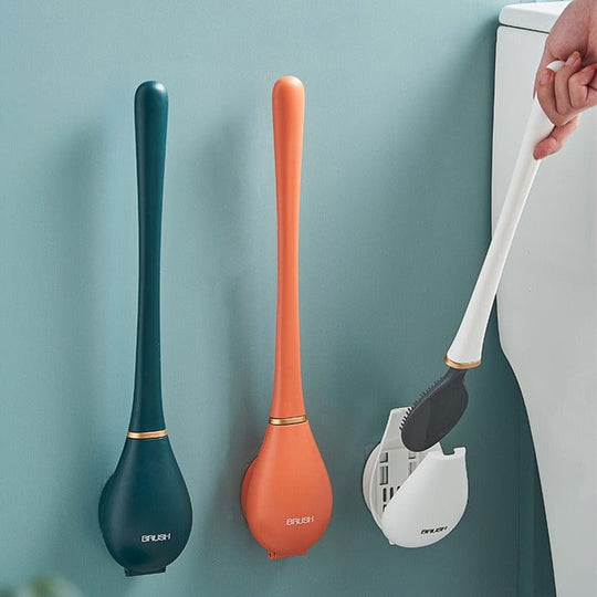 FlexiClean | WC-Bürste – Silikon-Bürste mit Wandhalterung