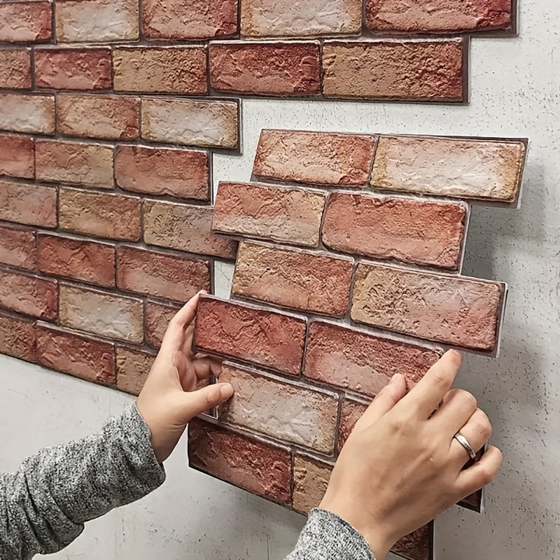 DecoTile | 3D Wandpaneele – Ziegel & Holz Optik, selbstklebend