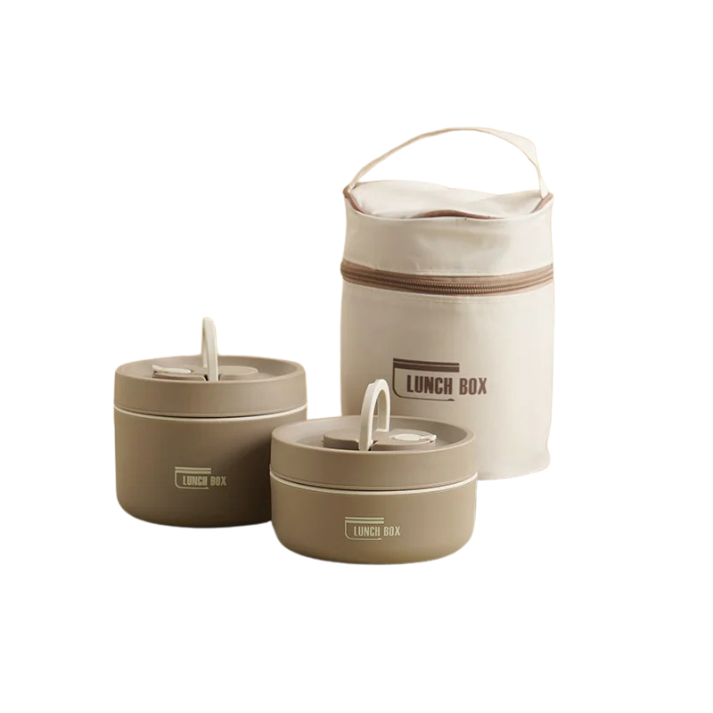GourmetSafe | Isoliertes Edelstahl-Lunchbox-Set