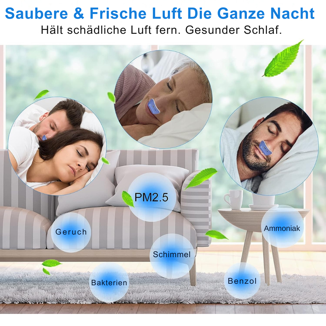SnoreFree | Micro-CPAP Schlafapnoe-Gerät für Reisen & Anti-Schnarchen