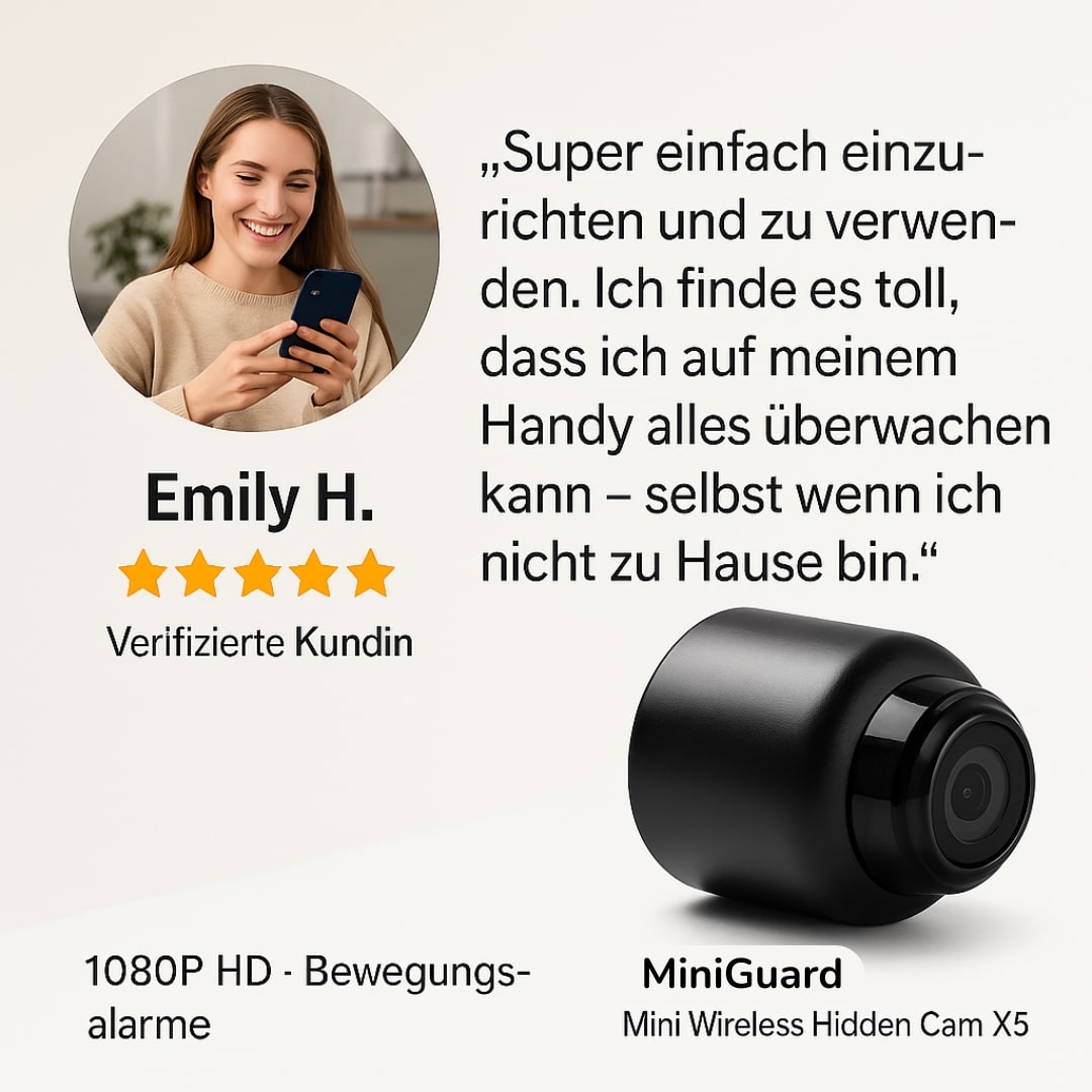 MiniGuard | Smarte HD-Minikamera mit App & Bewegungserkennung
