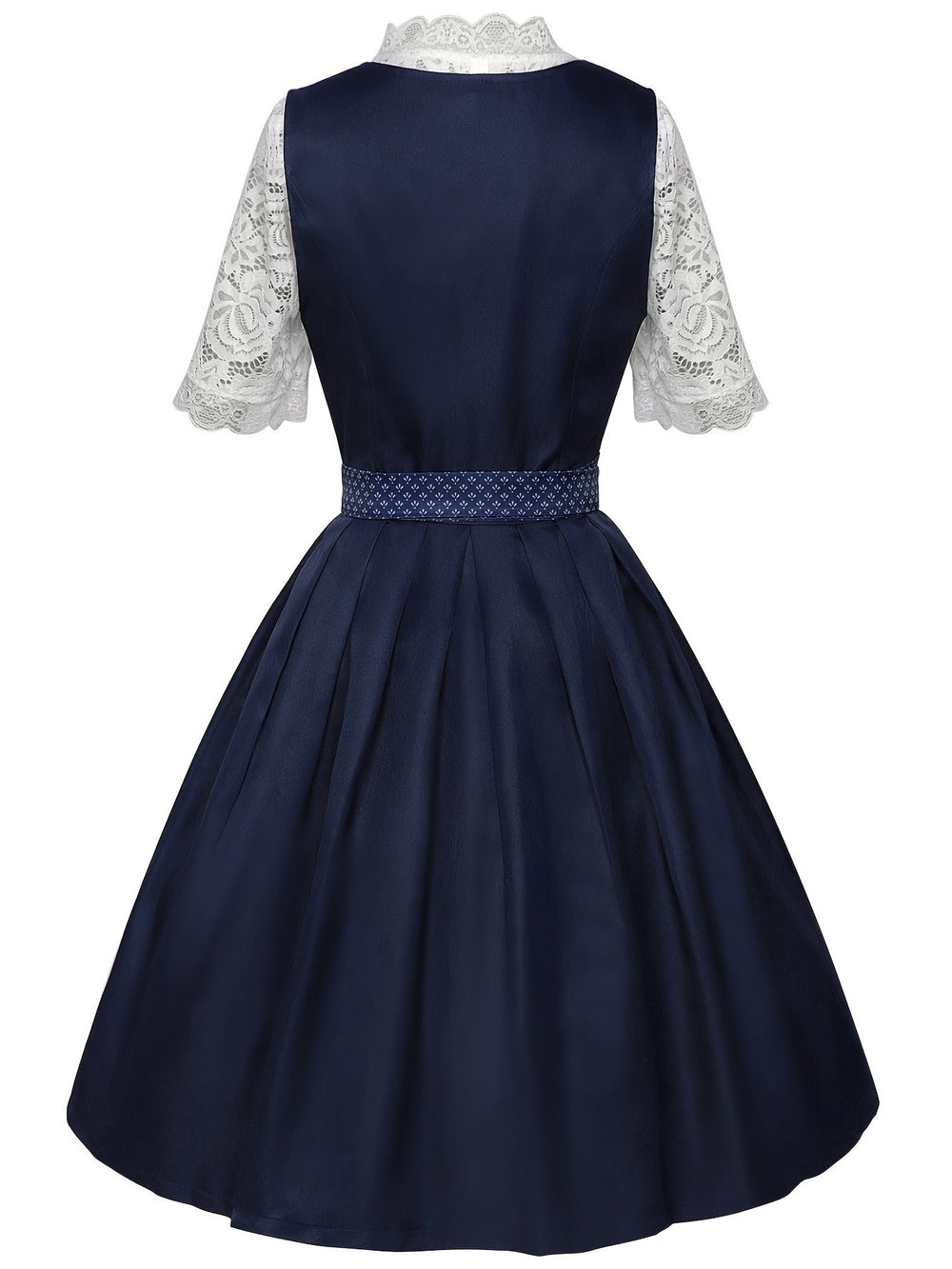 Spitzenzauber | Damen-Dirndlkleid – Knielange Festtracht mit Spitzendetails