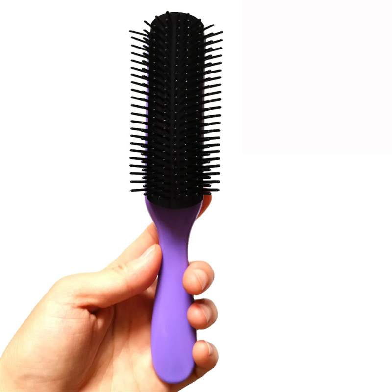 CurlEasy | 9-Reihiger Entwirrbürste für glattes und lockiges Haar