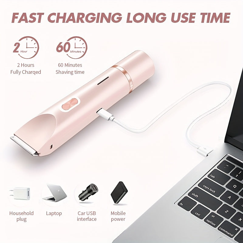SilkTrim | Rasierer für Frauen - Doppelkopf-Präzision und USB-Aufladung