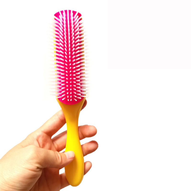 CurlEasy | 9-Reihiger Entwirrbürste für glattes und lockiges Haar