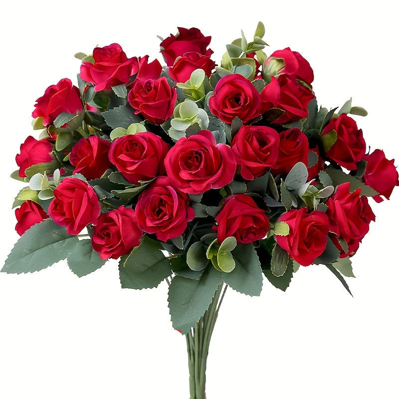 RoseCharm | Künstlicher Rosenstrauß – Vintage-Look, 10 Köpfe