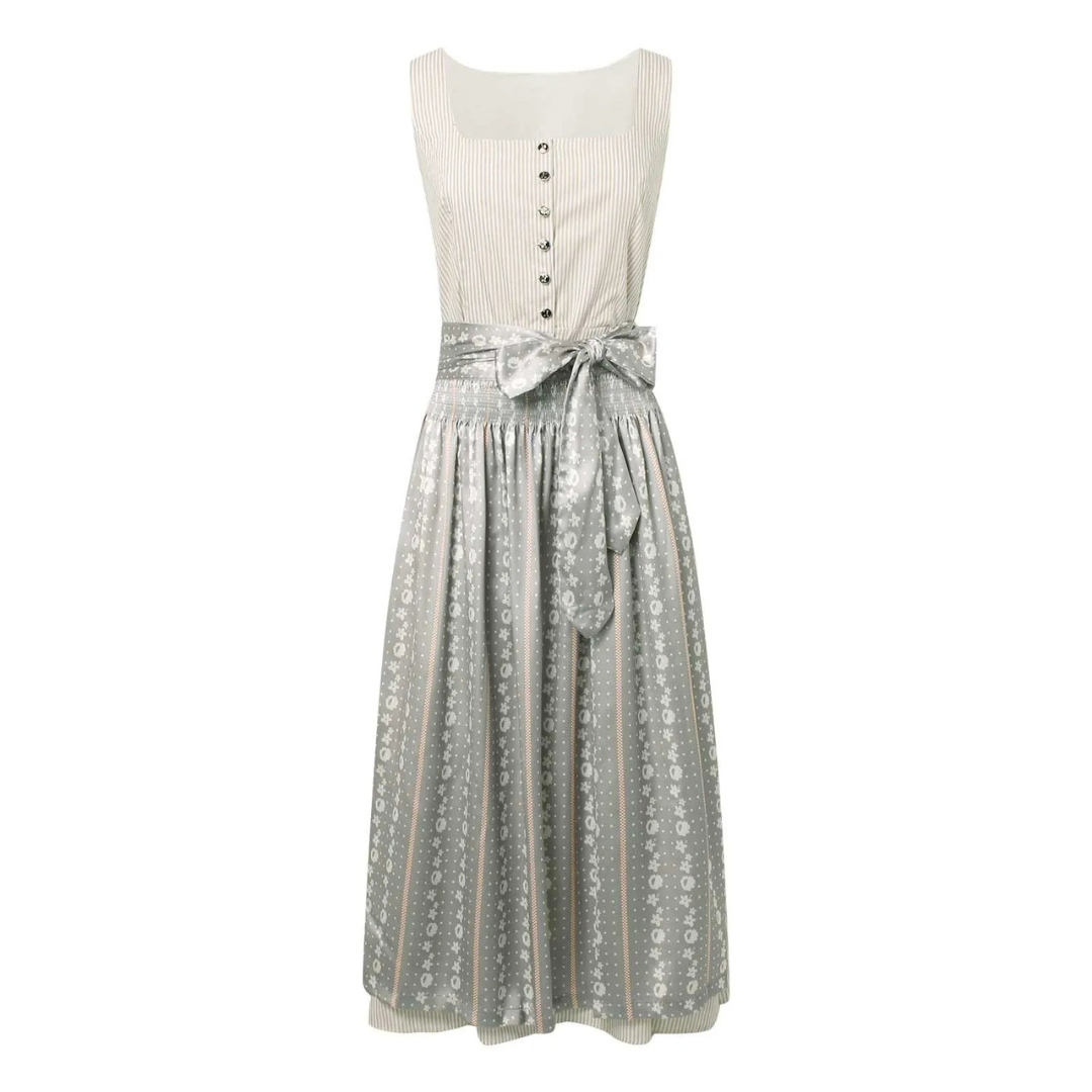 Eisglanz | Damen-Dirndlkleid in Grau für Oktoberfest & Feste