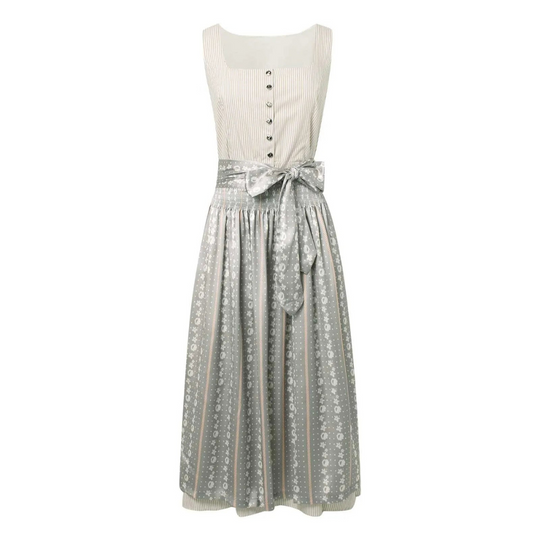 Eisglanz | Damen-Dirndlkleid in Grau für Oktoberfest & Feste