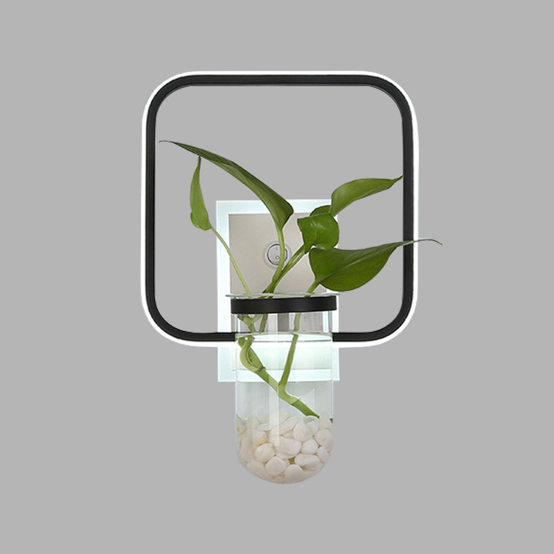 AuraBotany | Wandleuchte – Minimalistisches schwarzes Metall-Design, das Eleganz ausstrahlt