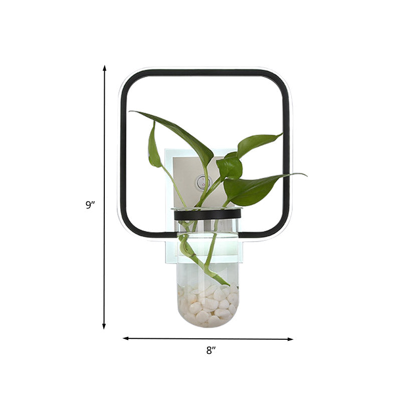 AuraBotany | Wandleuchte – Minimalistisches schwarzes Metall-Design, das Eleganz ausstrahlt