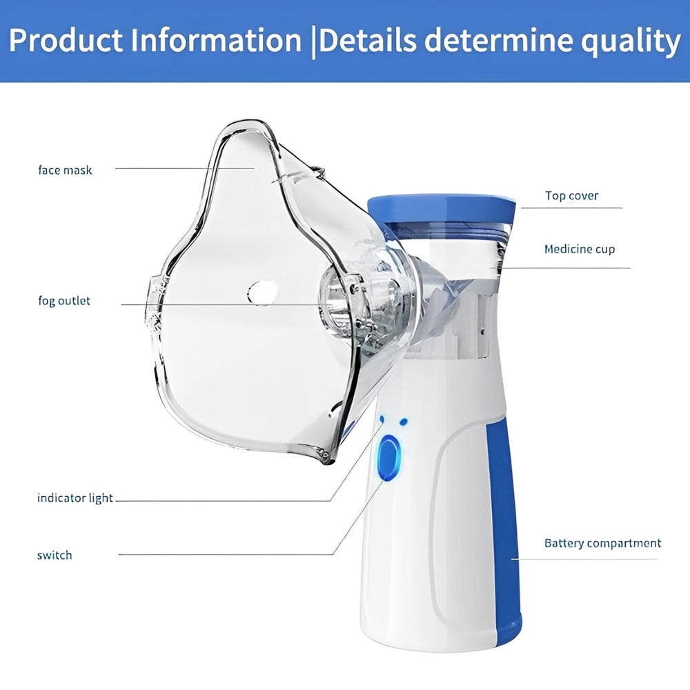 LungMate | Tragbarer Mini-Netz-Nebulizer für Erwachsene und Kinder