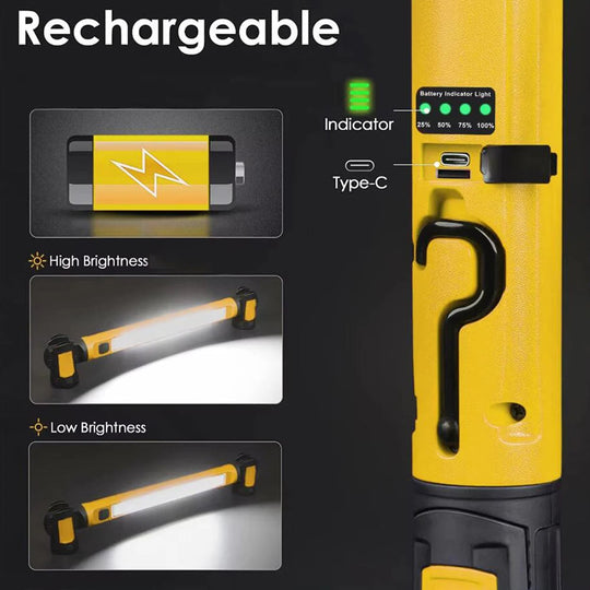 TwinGlow | Wiederaufladbare LED-Arbeitsleuchte mit Magnetbasis