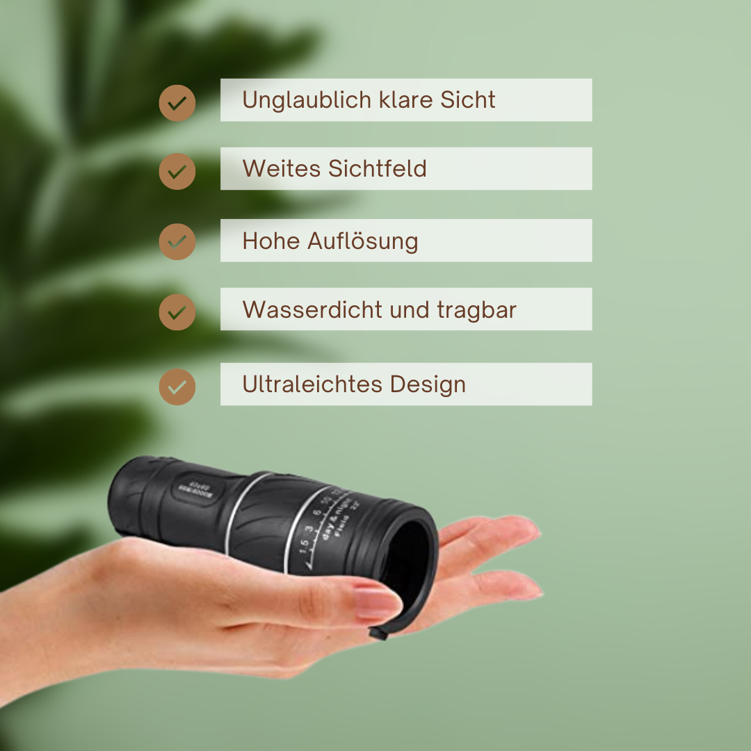 VistaPro | Kompaktes Monokular-Teleskop – 16x Zoom für Outdoor Abenteuer