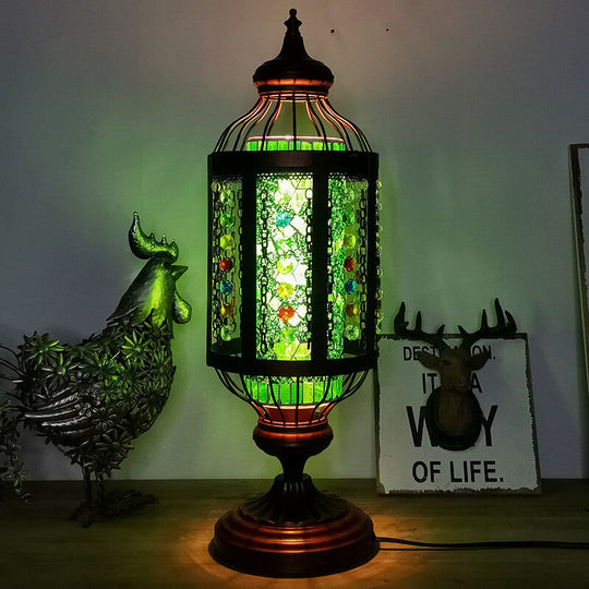 MosaicGlow | Vintage Türkische Buntglas Laterne 1-Licht Tischlampe