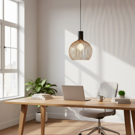 LignaLuxe | Handgefertigte Holz-Pendelleuchte