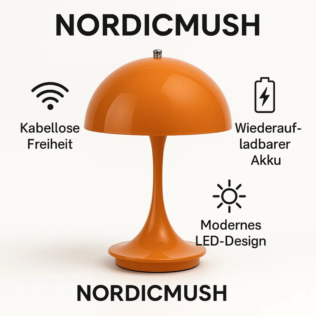 NordicMush | Moderne Kabellose Lampe