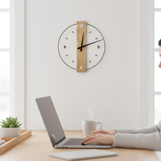 SilentOak | Stille Wanduhr aus Holz