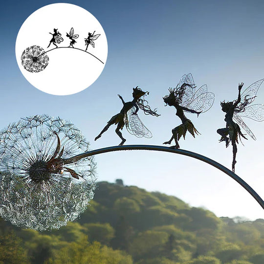 TwilightFay | Feen-Gartenskulptur aus Stahl
