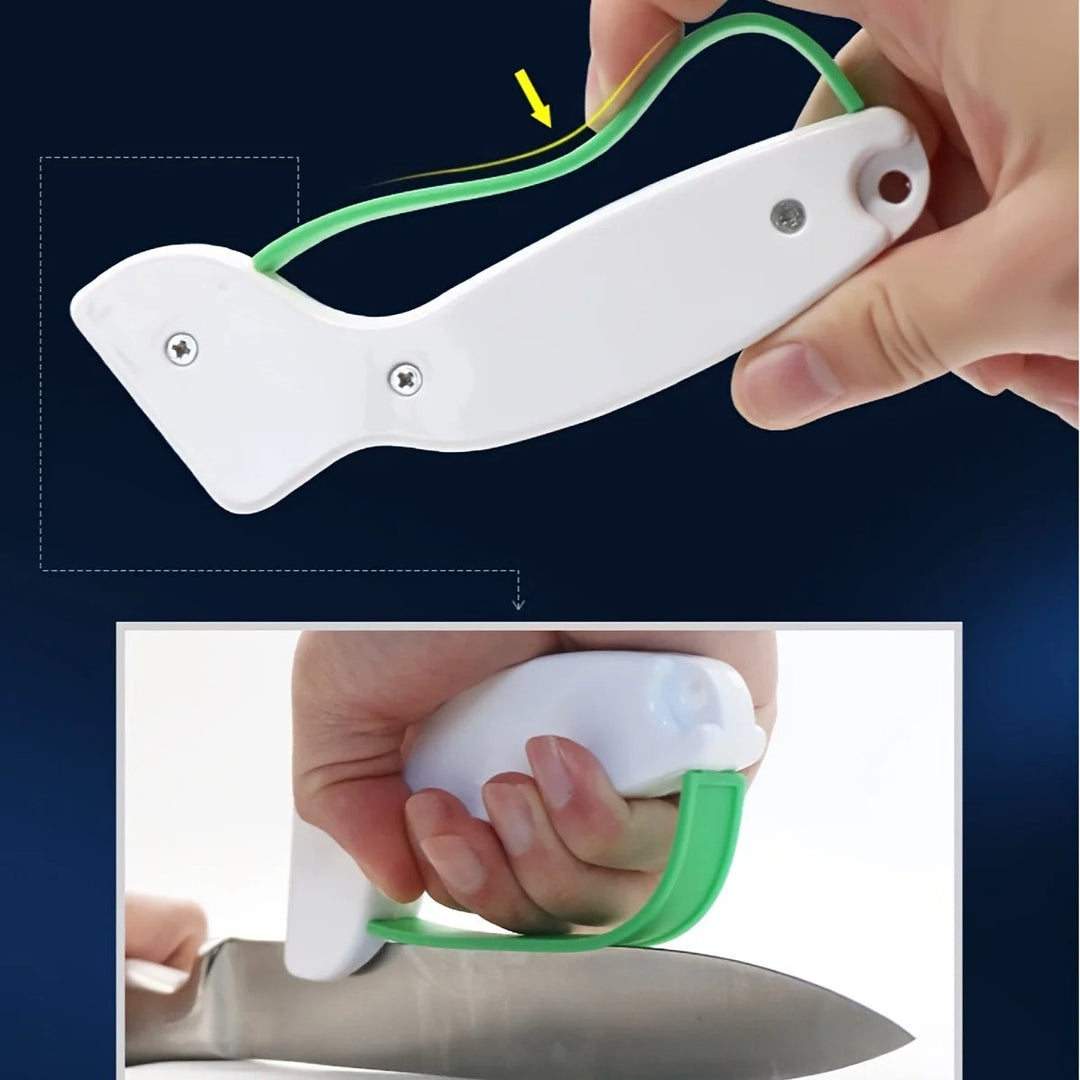 SliceTune | Kompakter manueller Messerschärfer für Küchen- und Gartenwerkzeuge