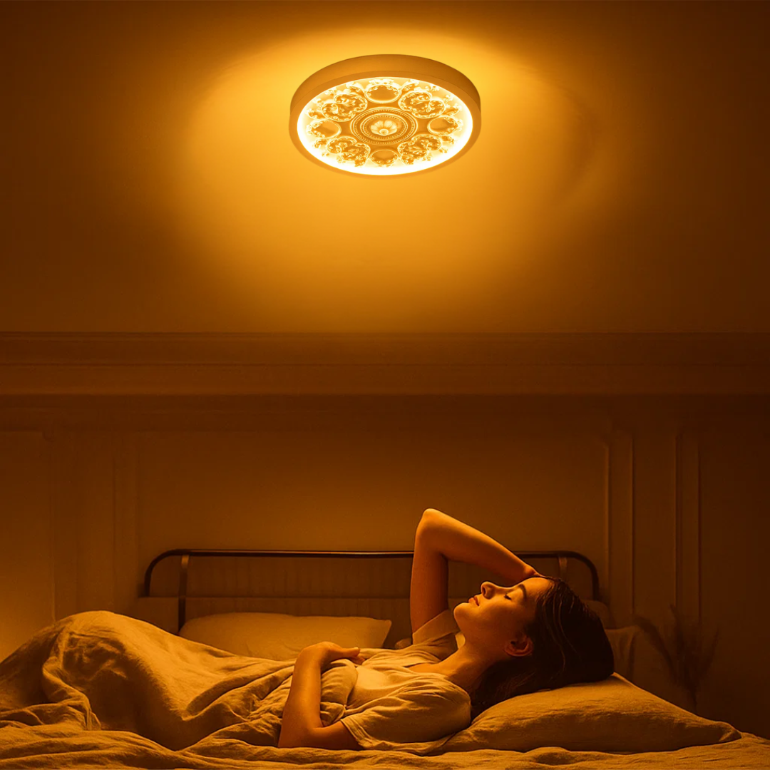GlowMira | Moderne Harz-Deckenlampe mit variabler Lichtfarbe