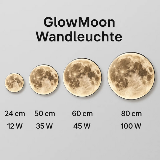 GlowMoon | Minimalistische Wandleuchte im Mond-Design