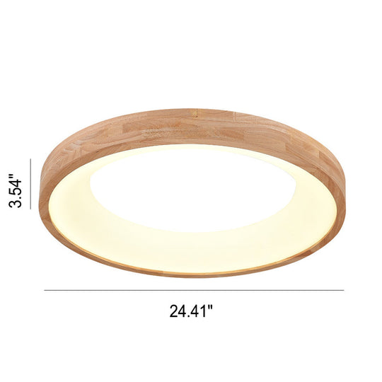 LogaLuce | Runde LED-Deckenlampe aus Holz