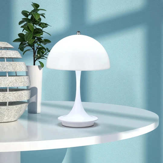 NordicLume | Pilzlampe LED Tischlampe mit Akku & kabellosem Design für Zuhause