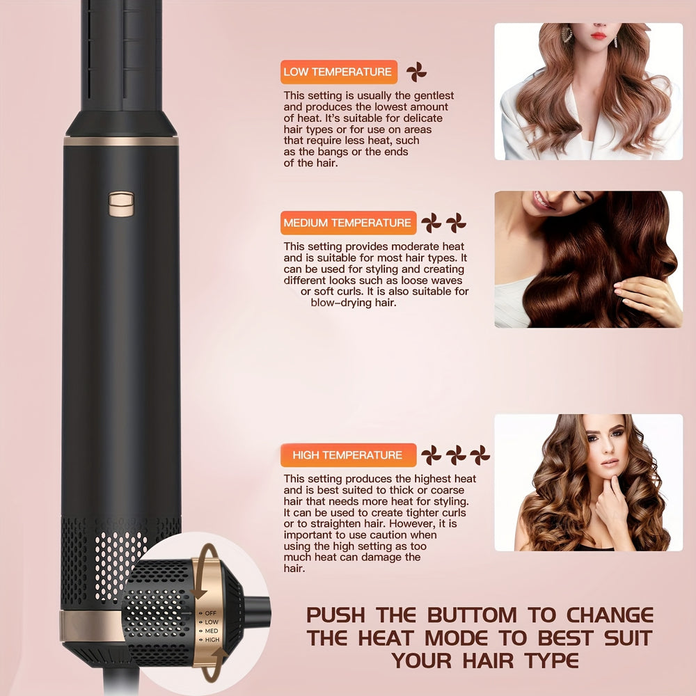 GlamWrap | 5-in-1 Warmluftbürste & Lockenstyler für nasses & trockenes Haar