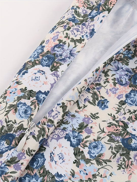 Rosenkorsett | Damen-Dirndlkleid – Florale Festtracht mit Puffärmeln und Spitzendetails