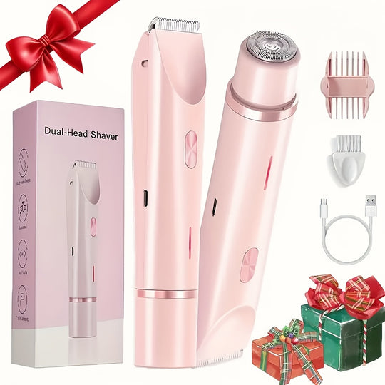 SilkTrim | Rasierer für Frauen - Doppelkopf-Präzision und USB-Aufladung