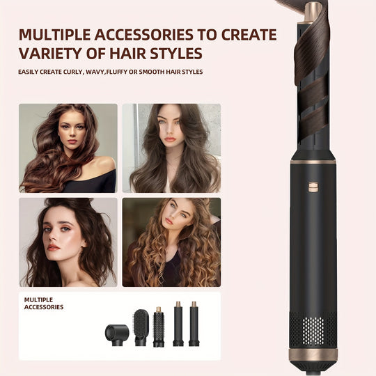 GlamWrap | 5-in-1 Warmluftbürste & Lockenstyler für nasses & trockenes Haar