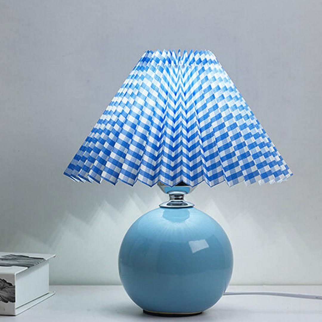 RetroFlair | Nordische Minimalistische Keramische Falten 1-Licht Tischlampe