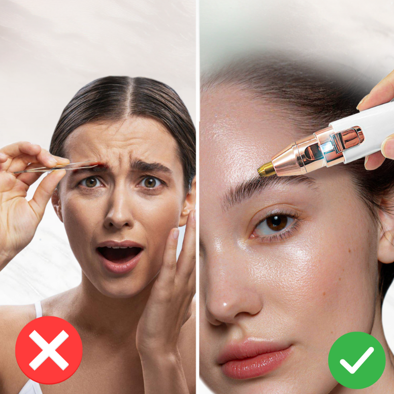 FlawlessBrow | Doppelschneider für Augenbrauen & Gesicht im weißen Design