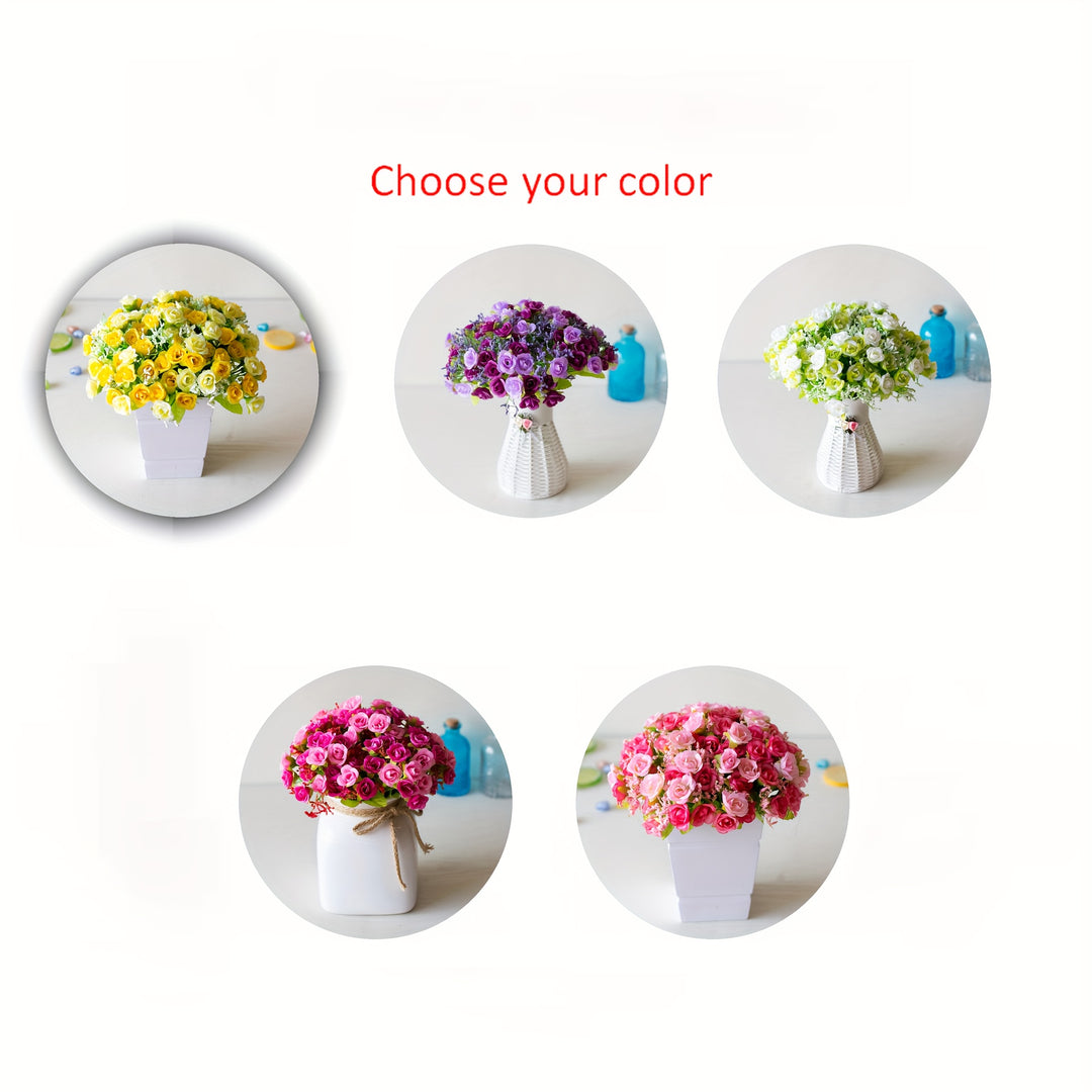 BloomArt | Kunstrosen-Bündel 21 Köpfe – Für Vase, Kranz & DIY
