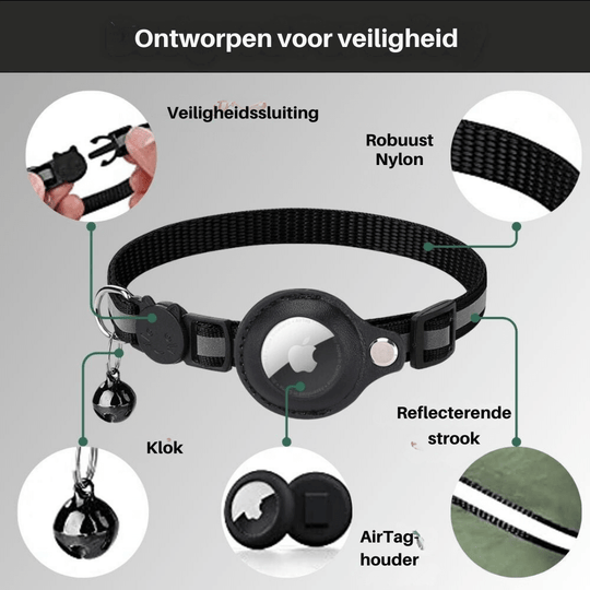 TrackTail | Katzenhalsband mit GPS-Tracker Halterung & Sicherheitsverschluss