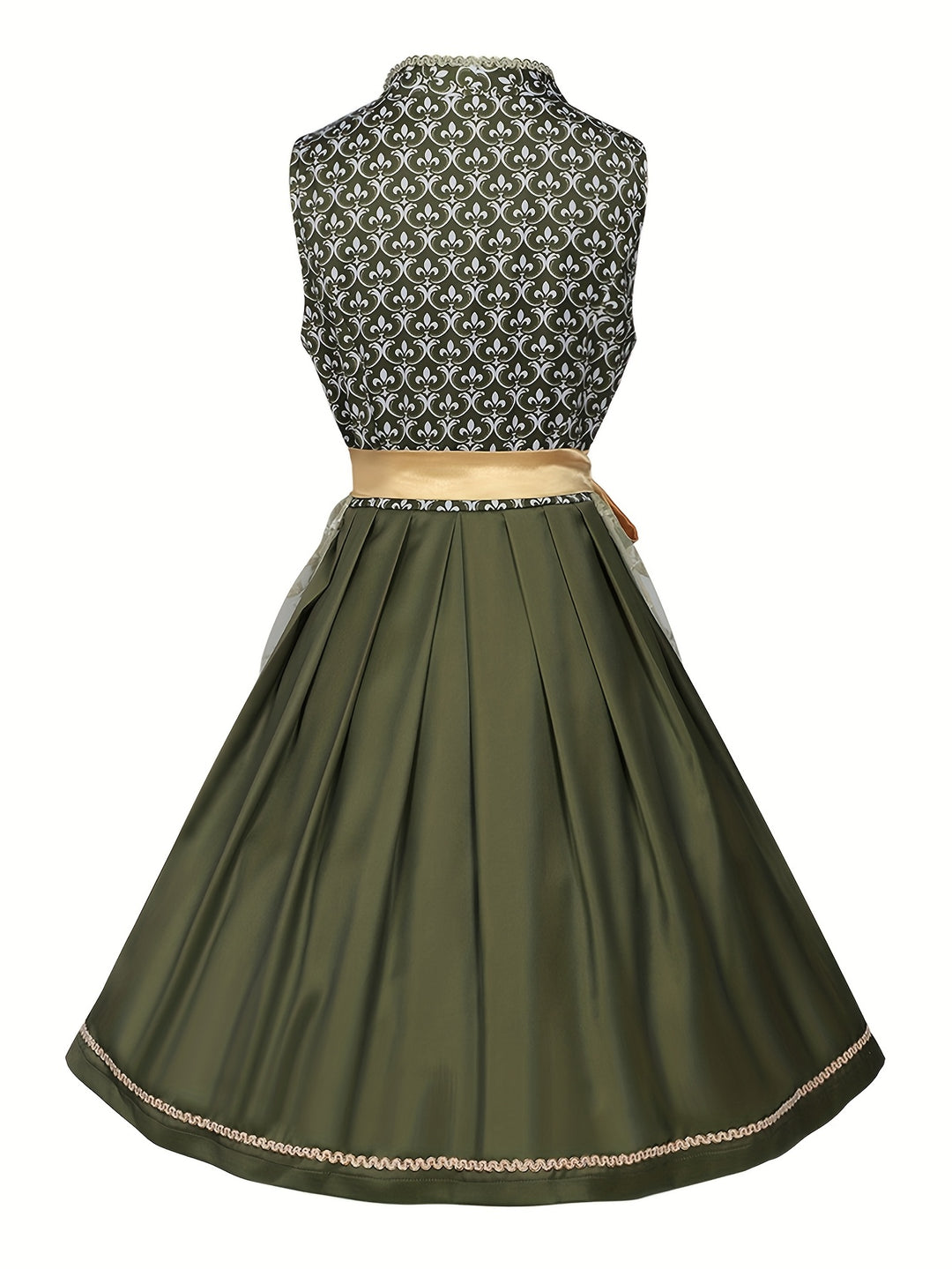 Edelweißzauber | Damen-Oktoberfestkleid mit Schürze – Klassisch & Bühnentauglich