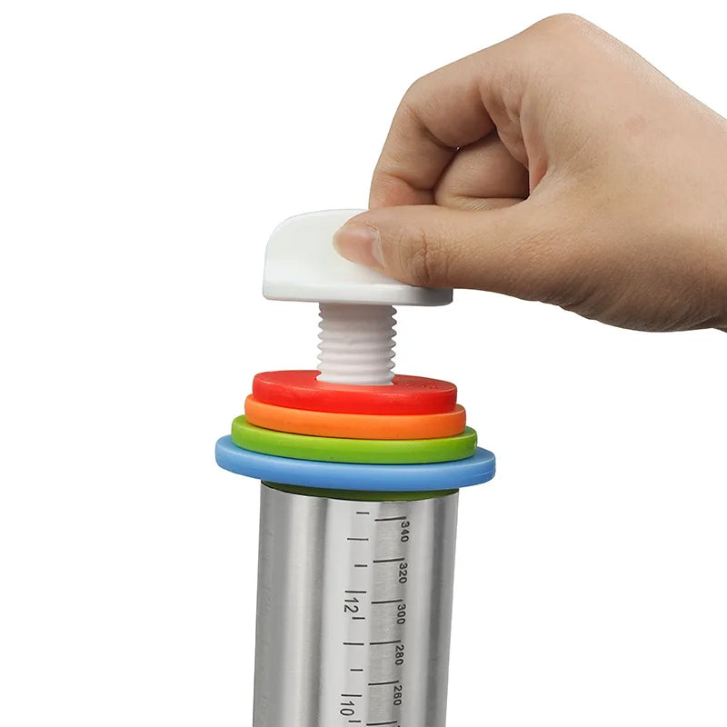 RollPro| Verstellbares Nudelholz mit Ringen