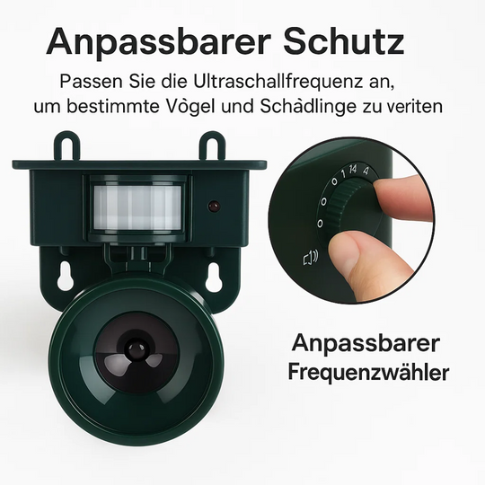 TerraGuard | Wetterfester Vogelvertreiber mit PIR & Solarenergie