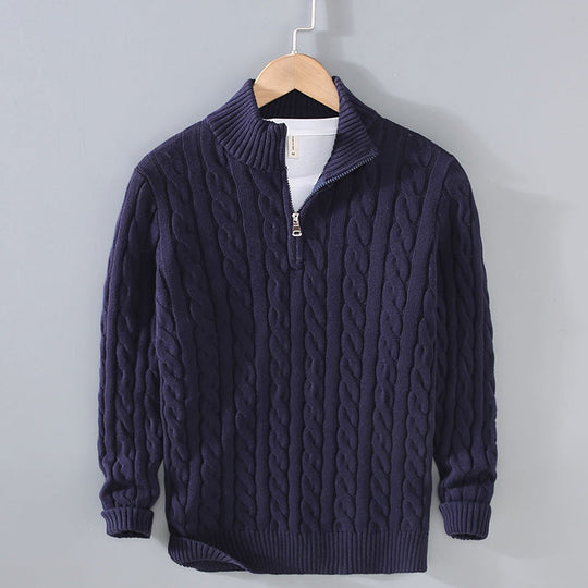Élégance | Kaschmir Pullover Damen – Hochwertiger Zopfstrick Stil-6
