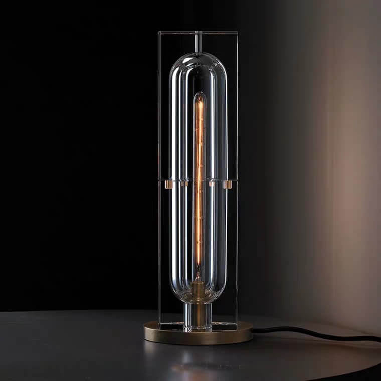 CrystalBloc | Geometrische Kristall-Tischlampe mit Stil