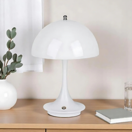 NordicLume | Pilzlampe LED Tischlampe mit Akku & kabellosem Design für Zuhause