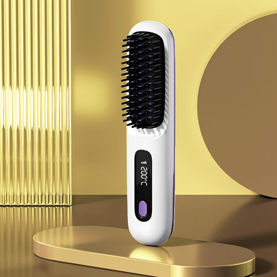 SleekMate | Tragbarer Haarglätterkamm mit Schnellaufheizung