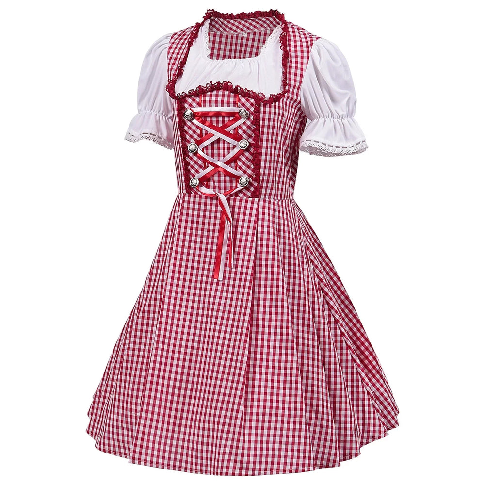 RüschTraum | Kariertes Dirndl mit Rüschen für das Oktoberfest
