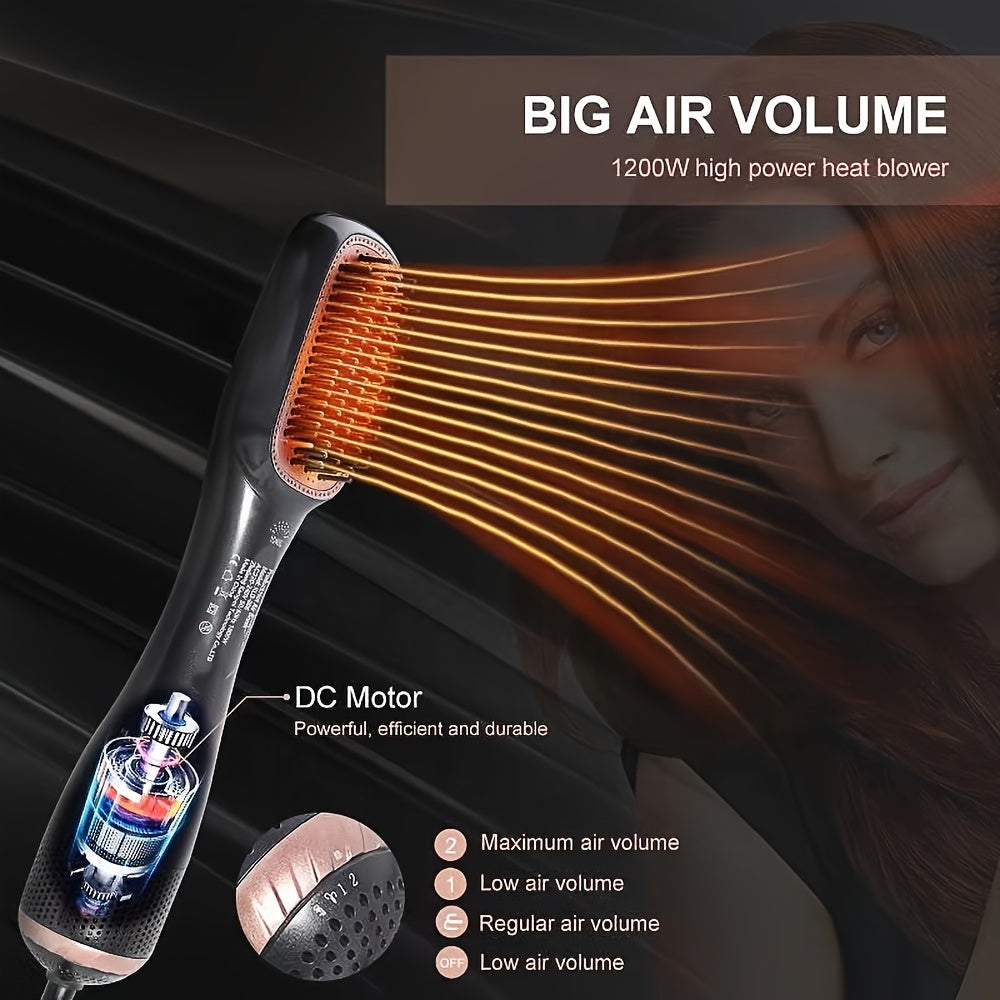 LuxeComb | 2-in-1 Warmluftbürste & Haarglätter für nasses & trockenes Haar