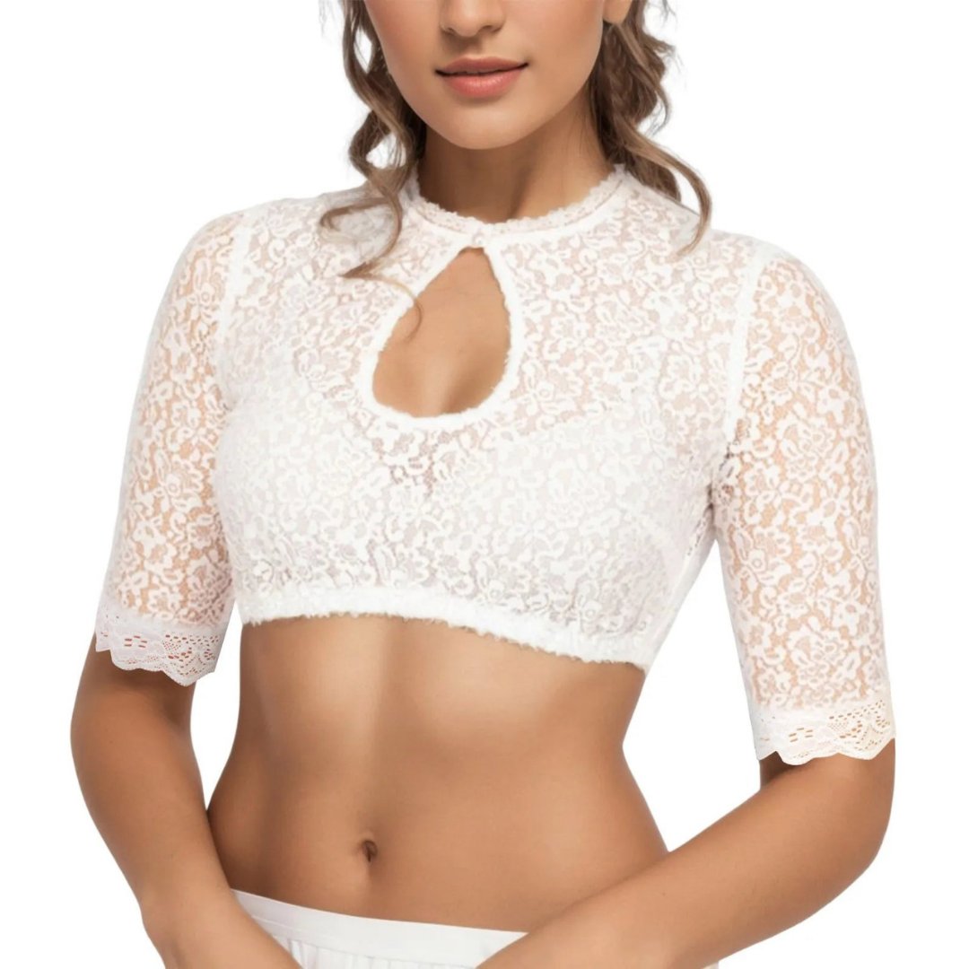 Elegante Weiße Bluse Damen – Festliche Blusen für Besondere Anlässe-3