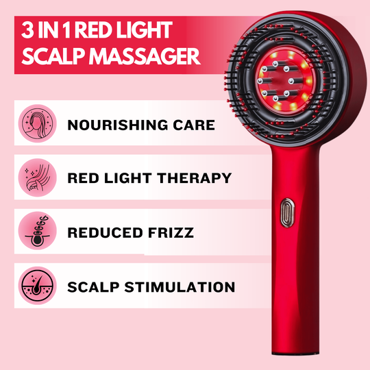 RedRelief | 3-in-1 Rote Licht Kopfhaut-Massagegerät